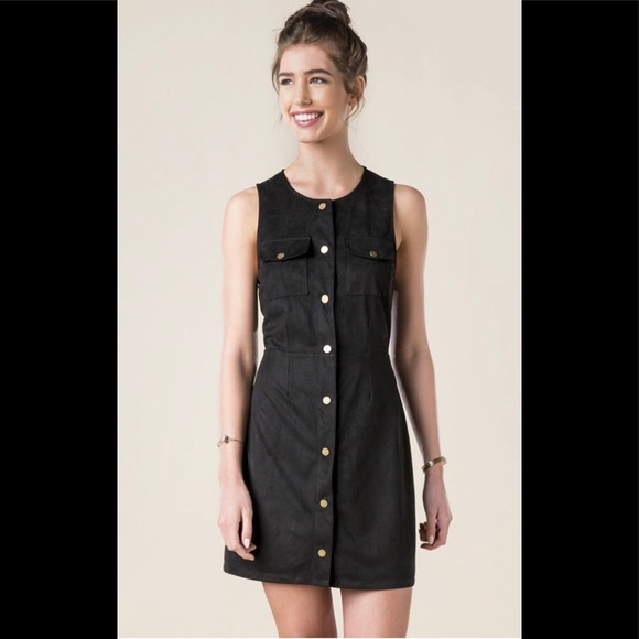 Francesca's Collections Dresses & Skirts - Francesca’s Black Suede Dress